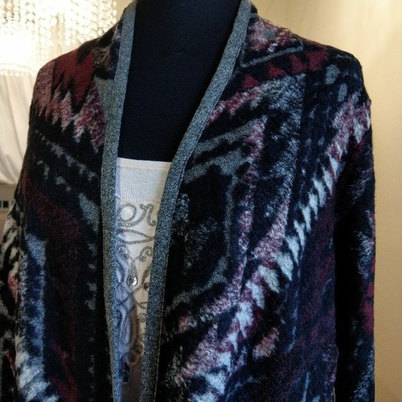 🍒NWT🍒 LUCKY BRAND BOHO FRINGE CARDIGAN - Picture 2 of 8